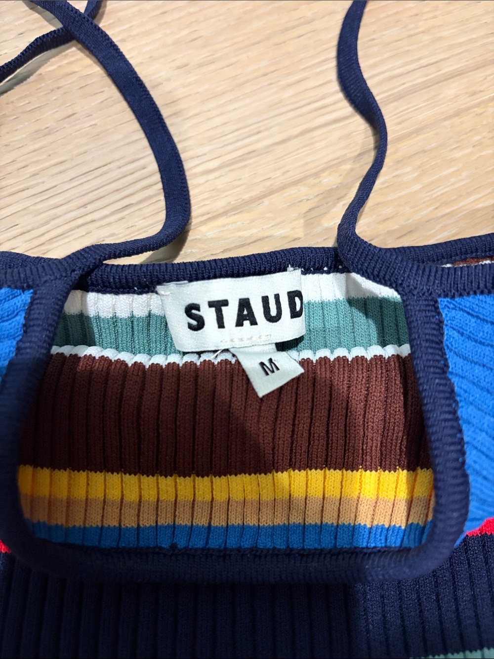 NWOT Staud Soleil Tank in Market Stripe Sz M - Picture 4 of 6